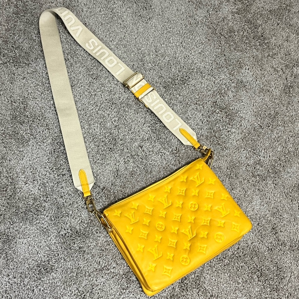 LV’s most eye-catching bag of 2021 Coussin PM in fabulous yellow.
